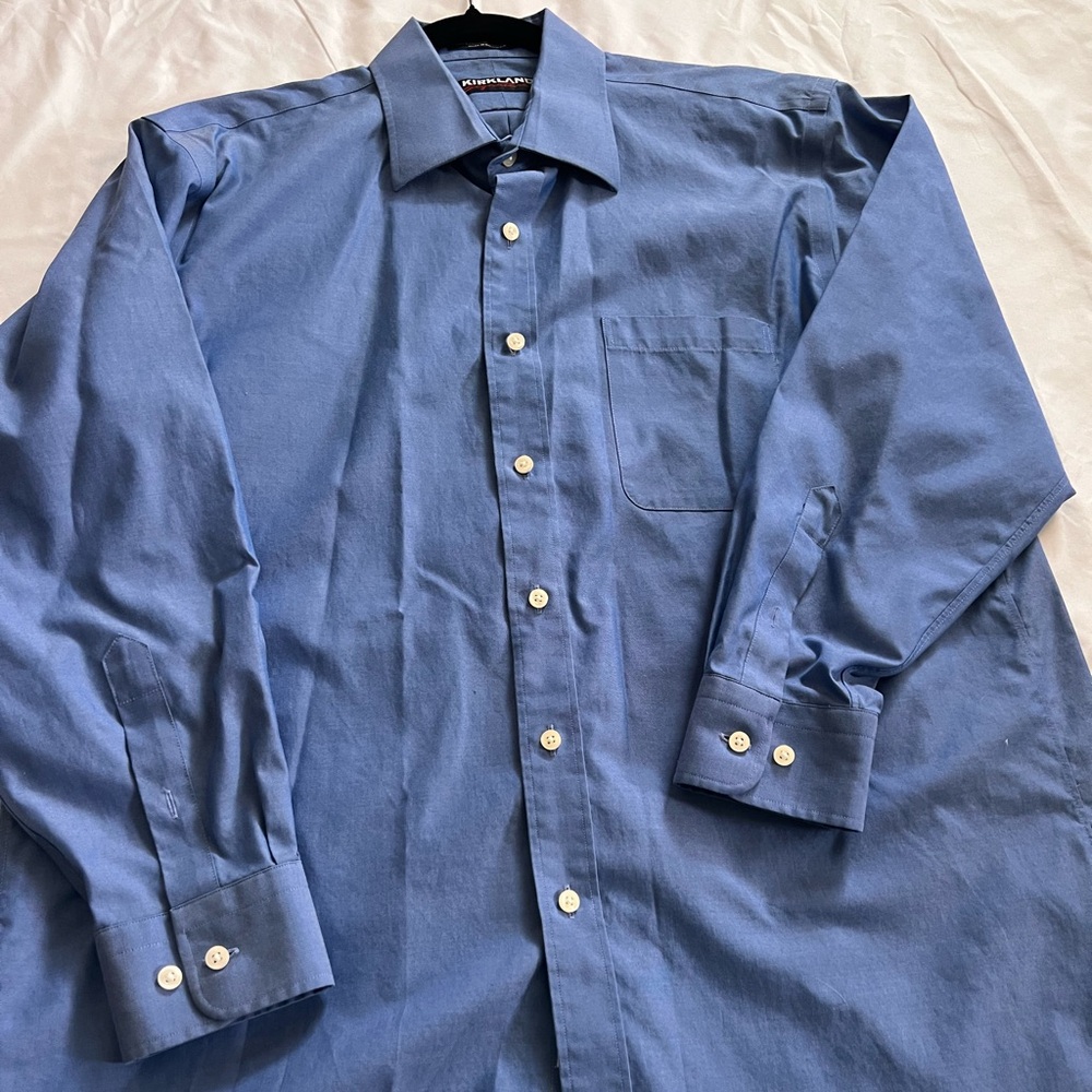 Kirkland Signature Classic Blue Dress Shirt